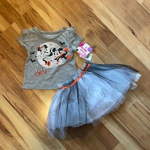 Disney Minnie Halloween Two Piece Outfit - Size 12 Months